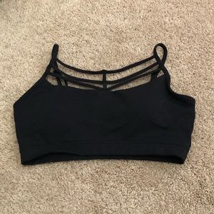 Black padded sports bra (S)